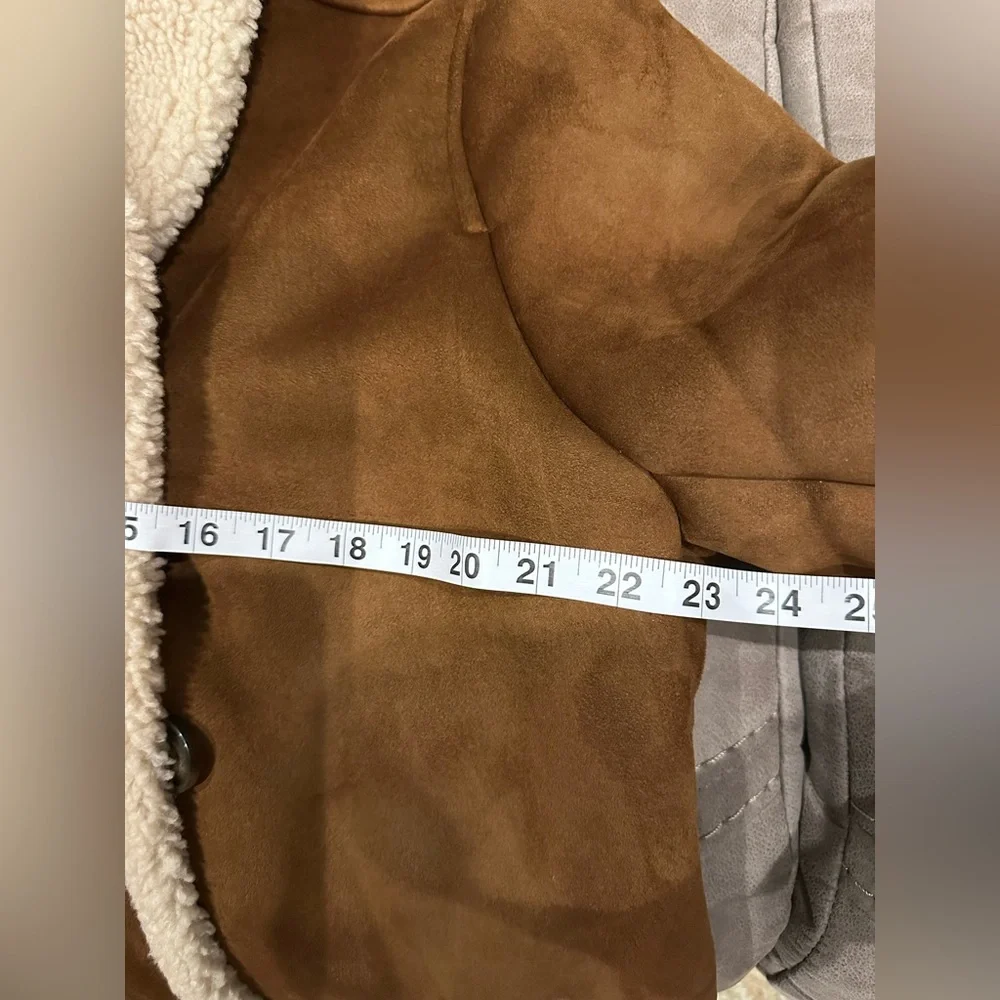 Guess Faux Fur Shearling Double Breasted Overcoat size Medium Mew with tags